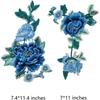 Fashion Elegant Colorful Embroidery Lace Flower Applique 3D Flower DIY Peony Flower Patch Embroidery Patches DIY Clothing