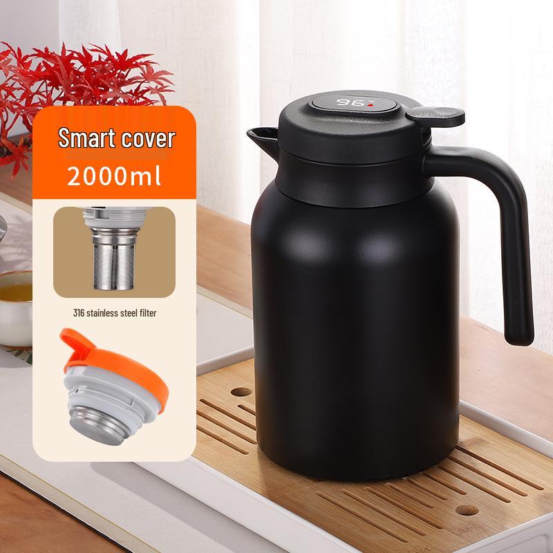 Large Stainless Steel Teapot for White Tea Brewing, Office Use, Insulated Thermos Flask