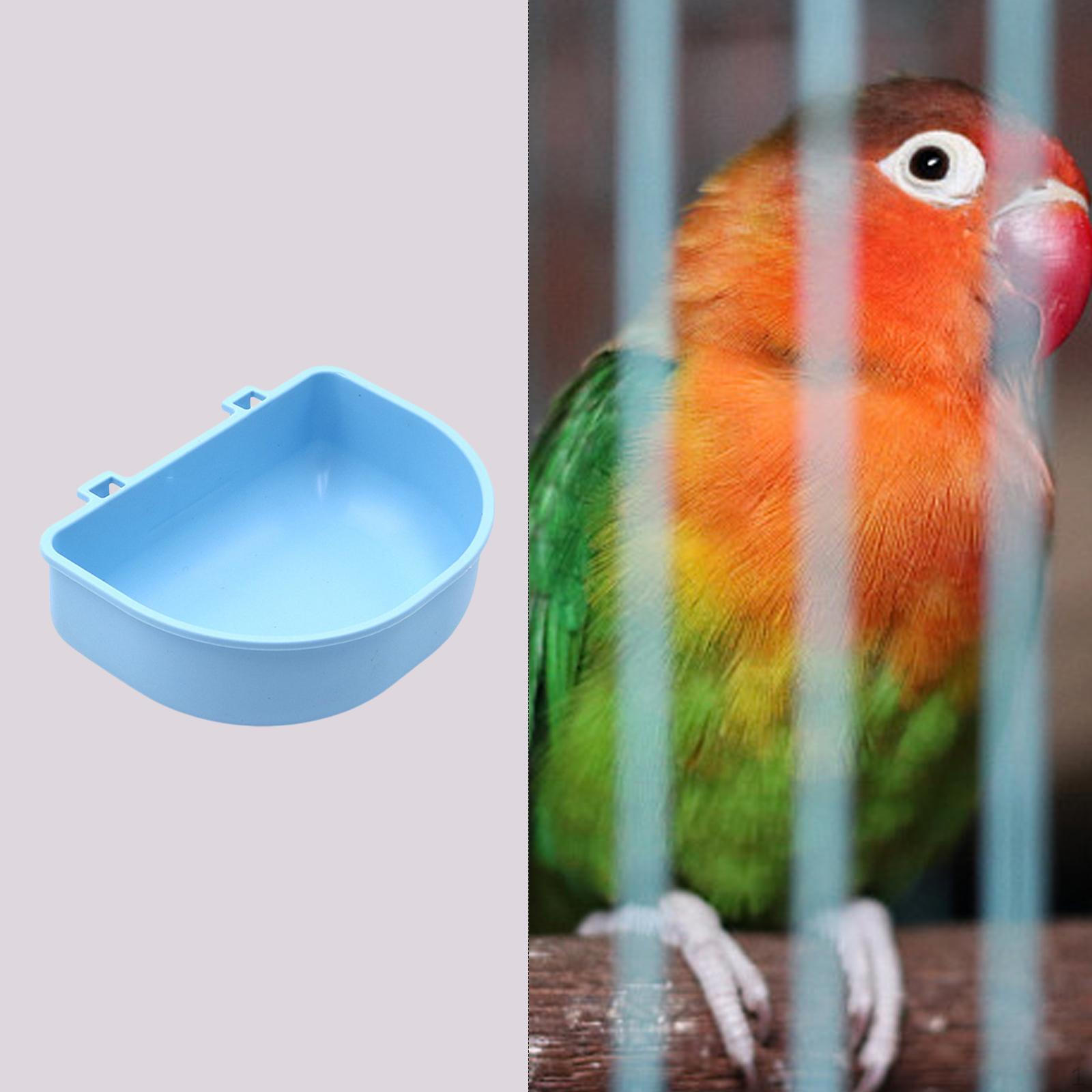 

Cat Food Bowl, Hanging Container Removable Feeding Tray Puppy Water Feeder Pet Cage Bowl for синий