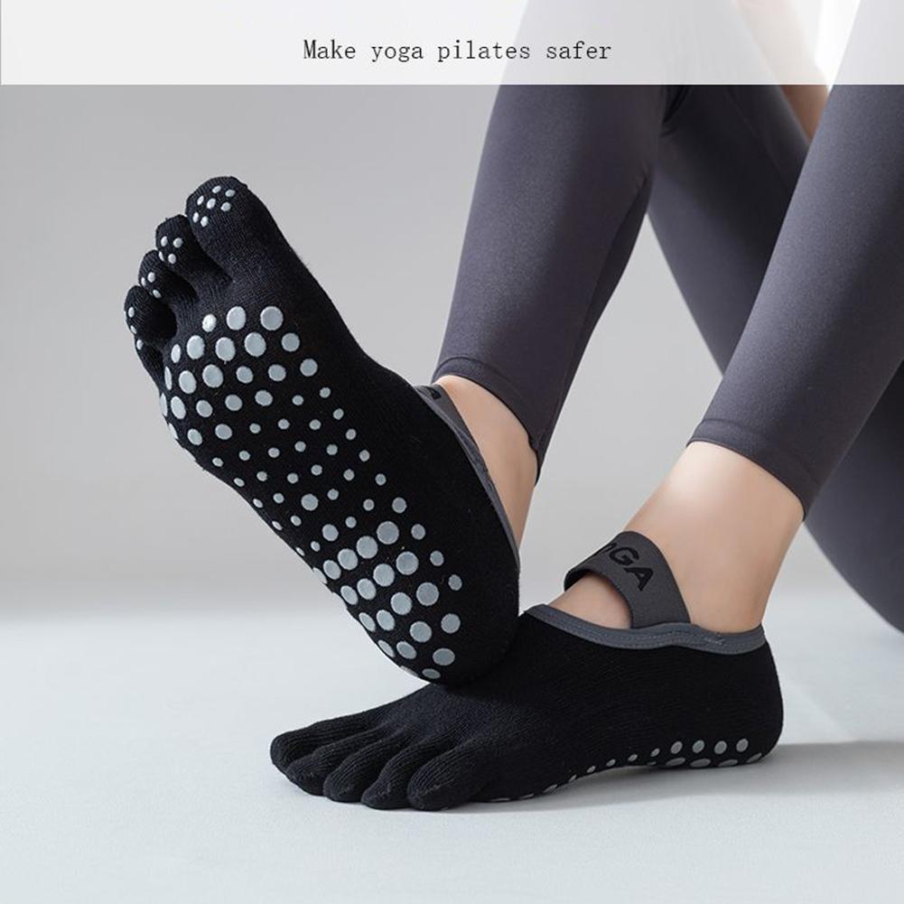 Damen Five-Finger Yoga-Socken Anti-Rutsch Ballettsocken Elastisches Fußgewölbe-Stützband Sorgt für einen sicheren Halt und verhindert ein Abrutschen