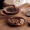 Walnut Dried Fruit Plate Snack Plate Fruit Bowl Refreshment Tray Wooden Snack Platter Pastry Plates Dim Sum Dish Dessert Plates