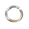 Vintage Mobius Ring With Two Tone Acanthus Pattern Unisex Adjustable Band Retro Artistic Fashionable Versatile Jewelry