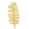 Sculptură Frunză Metalică Decor de Masă Culoare Aurie Decorativă Lucrată Manual Bază de Lemn pentru Rafturi Accent