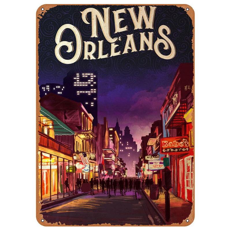 Metal Tin Signs Plaque Landscape View Wall Decoration Vintage Art Posters Iron Painting for Man Cave Home Cafe Garden Club Bar