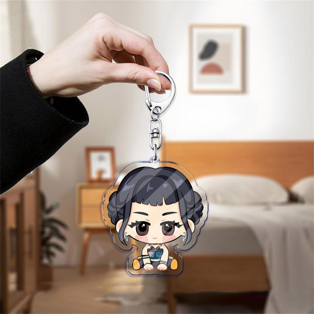 K-POP Group Exquisite Anime Character Acrylic Plate Keychain Pendant