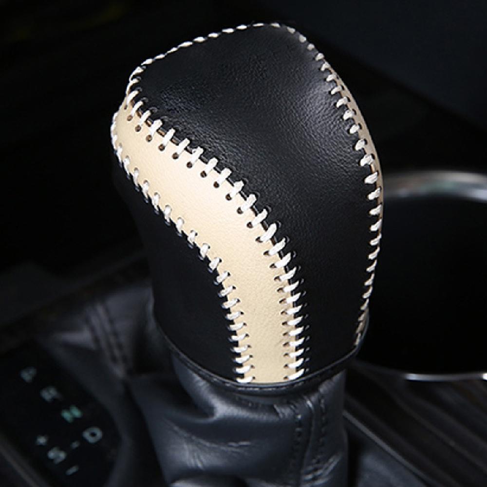 Leather Car AT Gear Shift Knob Cover Gear Head Collars for Toyota Camry 70 Corolla 2019 2020 2025 Interior Accessories