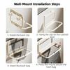 Plastic Folding Trash Bag Holder No-Drill Plastic Bag Holder Waste Bag Rack  for Kitchen