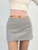 Damen Minirock Grau Niedrige Taille Slim Fit Paket Hüfte Shorts Rock Y2k Sexy Stil Kleidung Frühling Sommer