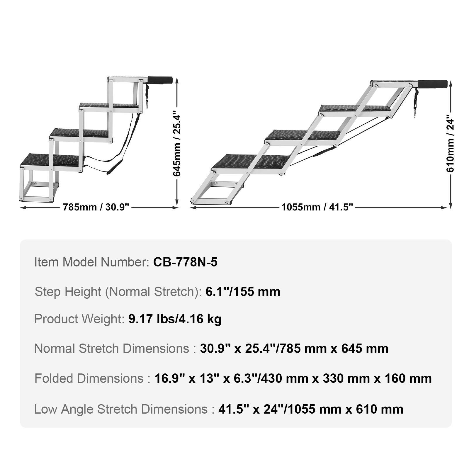 SucceBuy Dog Stair for Cars Wide