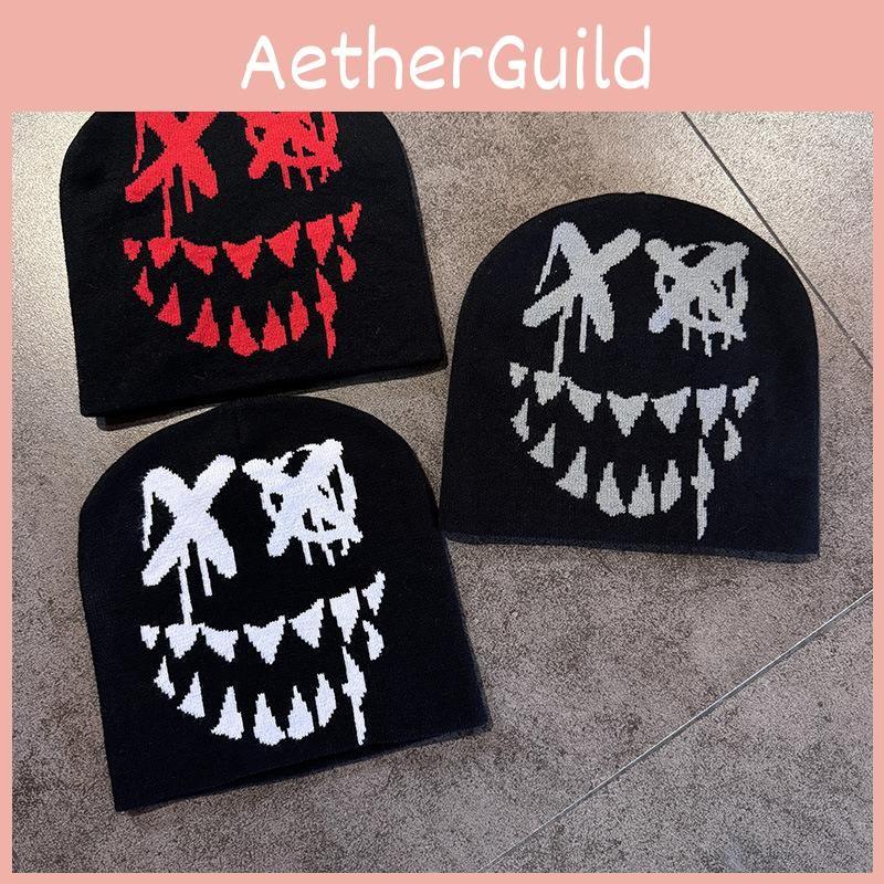 Knit Venom Pattern Beanie Cap With Warmth Trendy Design Hat For Winter Gift