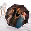 Frozen Fever Characters Automatic Opening and Closing Umbrella - Lightweight 3-Fold Design, Suitable for Fans, Travel, Daily Use - Official