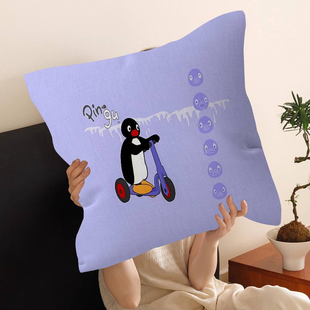 Cartoon P-Pingu P-Penguin Film Personalized picture text home decorative pillows Household Gifts 45x45cm