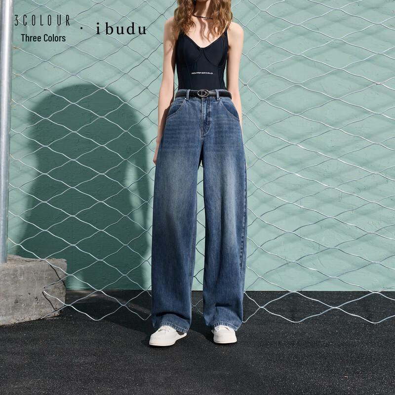 

Sancai Женские 100% Хлопковые Джинсы из Выстиранного Денима Свободного Широкого Кроя M 160/68A