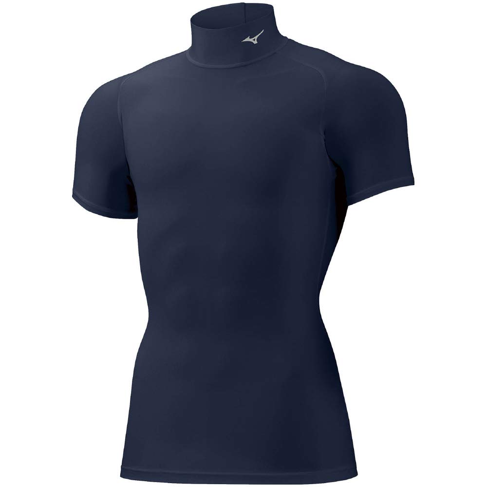 

Mizuno 2021 Dry Accel Bio Gear Compression Training High Short UV Dress Navy Size 2XL Men s Shirt, Neck, Sleeves, Sweat-Wicking, Quick-Drying,
