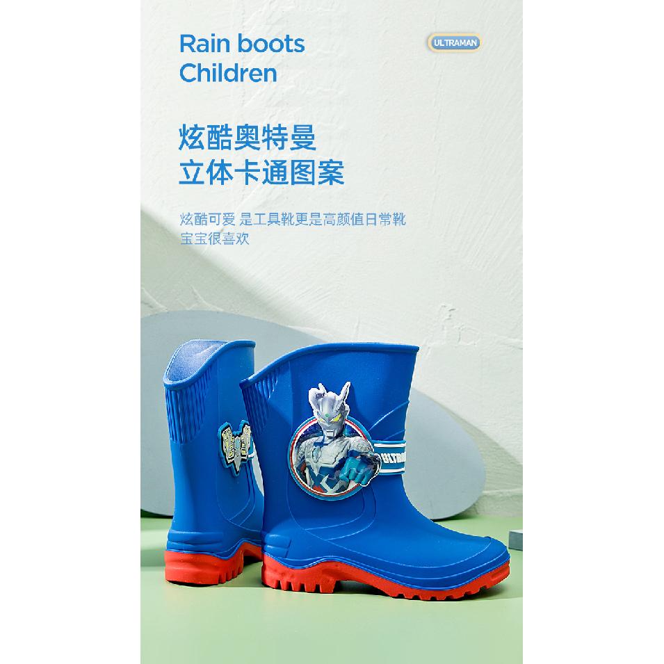 Tiga Children's Rain Boots Boys' Rain Boots Toddler Baby Lightweight Water Shoes Non-Slip Water Boots Kids' All-Season Rubber Shoes