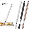 Portable Stylus Pen Dual Head for Touchscreen, Disc & Silicone Tip 2-in-1 Sensitive Touch Pen, Universal High Sensitivity Capacitive Tables
