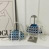 Hollow fairy pearl bag new niche contrasting color woven handbag high value handmade beaded bag
