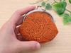 Made In Clasp Purse Coin Arabesque Jomon Brown Kyosuke, Japan, Case, Palm-Sized, Cotton, 2.6 Inches, Pattern,