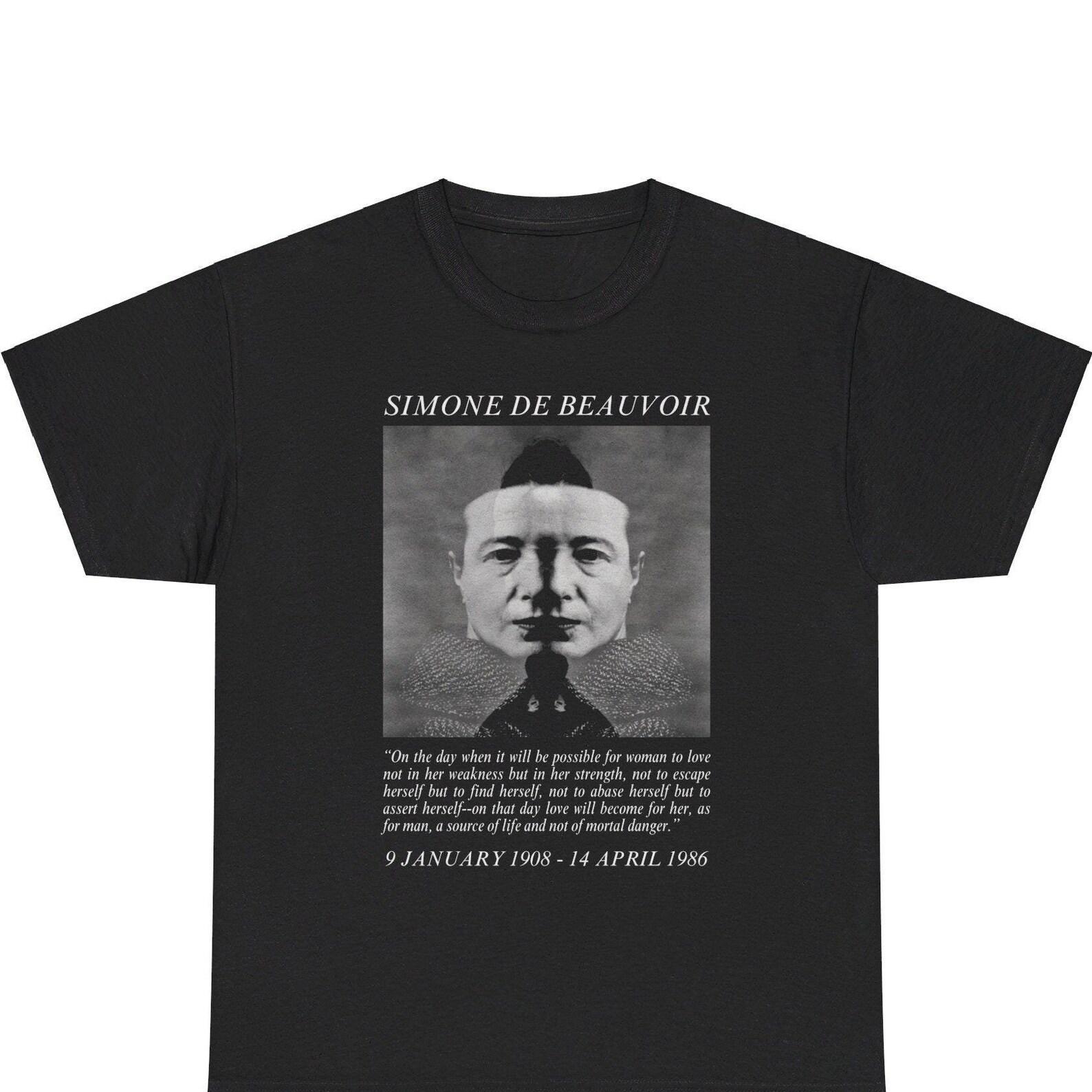 Simone de Beauvoir Feminist T-shirt Radical Feminism Socialist Marxist Socialism Tee Gift Radfem S