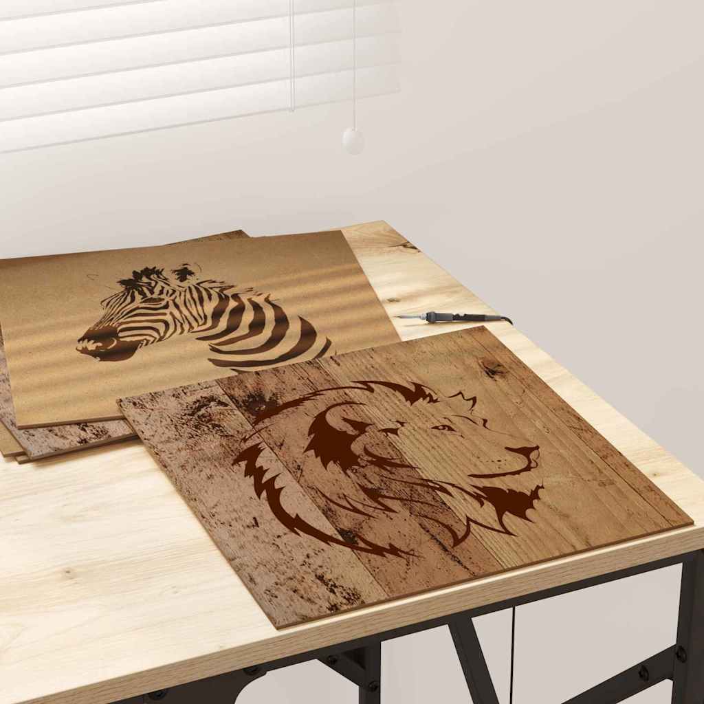 Decorative Panels 50 Pcs Reclaimed Wood Look 30 X 30 X 0.27 Cm Wood Based Material