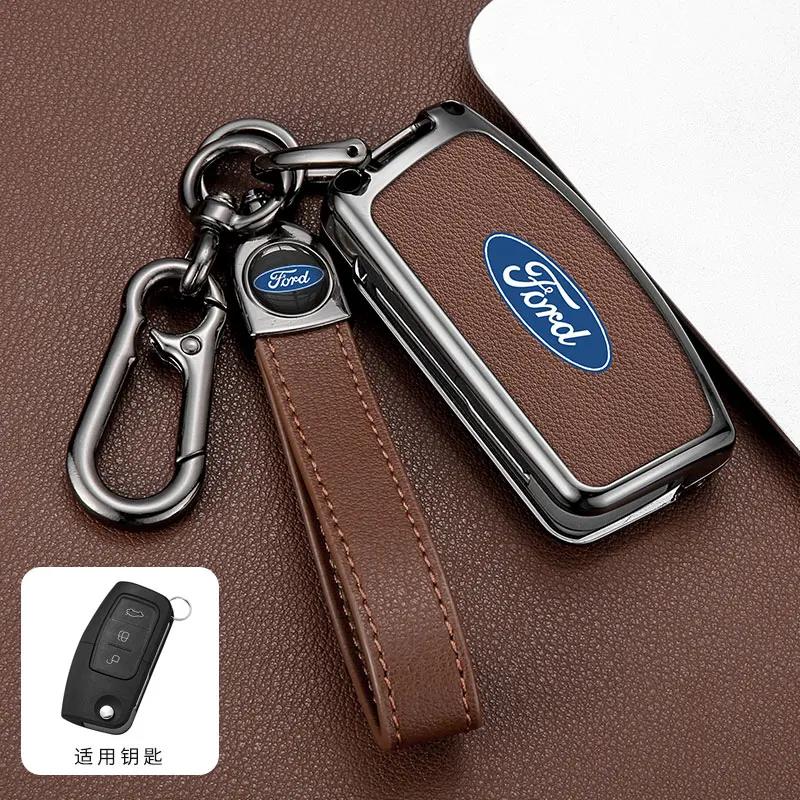 Car Sticker 2026 Ford New 2025 Hot Zinc Alloy Car Key Cover Case Shell For Ford Focus 2 3 Ecosport C-Max S-Max Ka Mondeo Kuga Ga