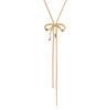 Waterproof 18k Gold Plated Y Shaped Stainless Steel Necklace Fashion Layered Chain Pendants Necklaces for Women