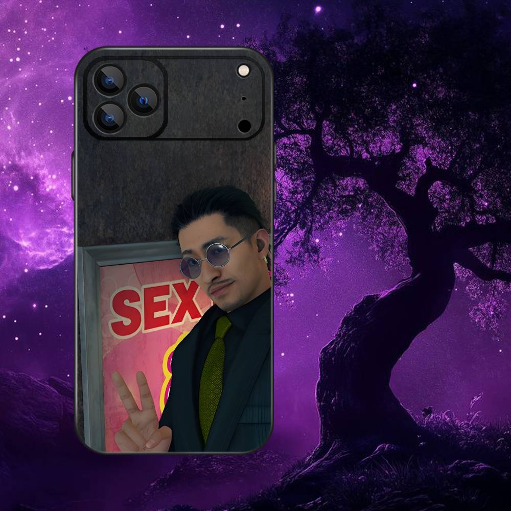 Game Y-Yakuza 0 Phone Case For iPhone 17,16,15,14,13,12,11,Pro Max,XSX,,XR,SE,Mini,8,7,Soft Silicone Black Cover