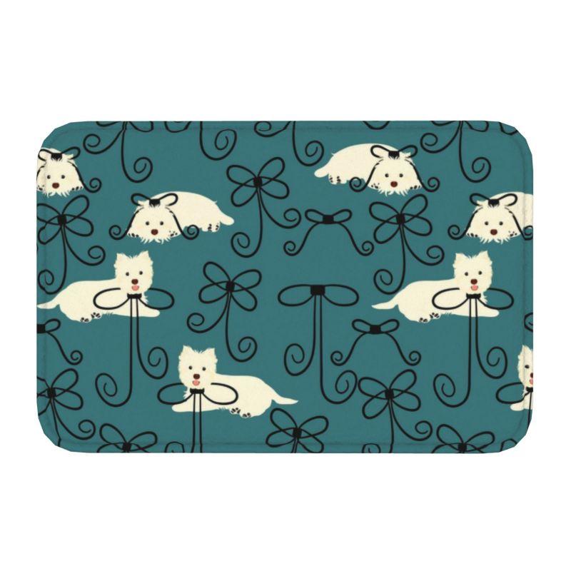 West Highland White Terrier Dog Front Floor Door Entrance Mat Westie Bath Kitchen Doormat Balcony Carpet Rug Toilet Footpad