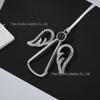 10mm Micro-Carved Angel Wing Projection Pendants - Custom Color Picture Christmas Ornaments