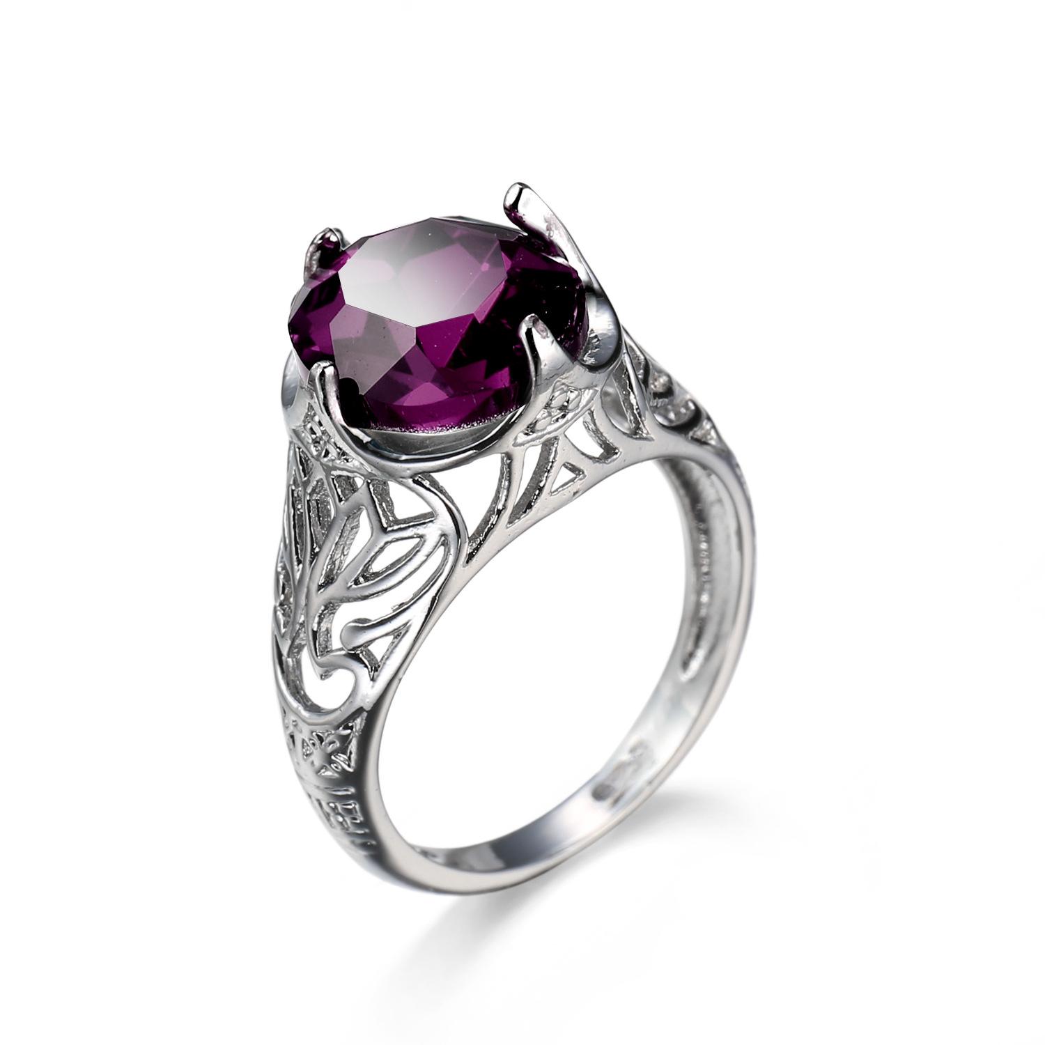 

Ювелирные кольца SODROV с фиолетовым/желтым/красным/синим цирконом 6 фиолетовый