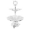 Cup Cake Tower Stand 2 Tier Alloy Elegant Tiered Cake Display Holder Serving Tray