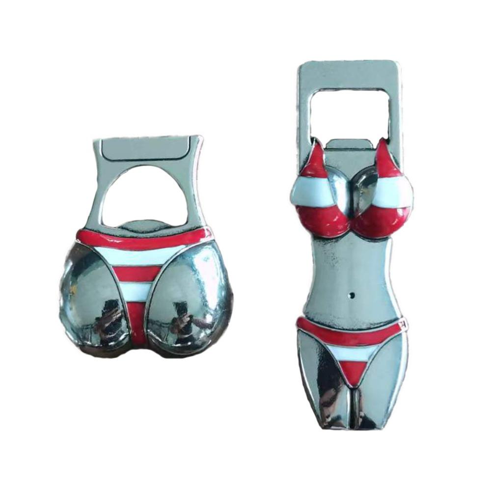 

2Pcs/Set Bikini Sexy Design Beer Bottle Opener Portable Handheld Opener Creative Can Opener Kitchen Set