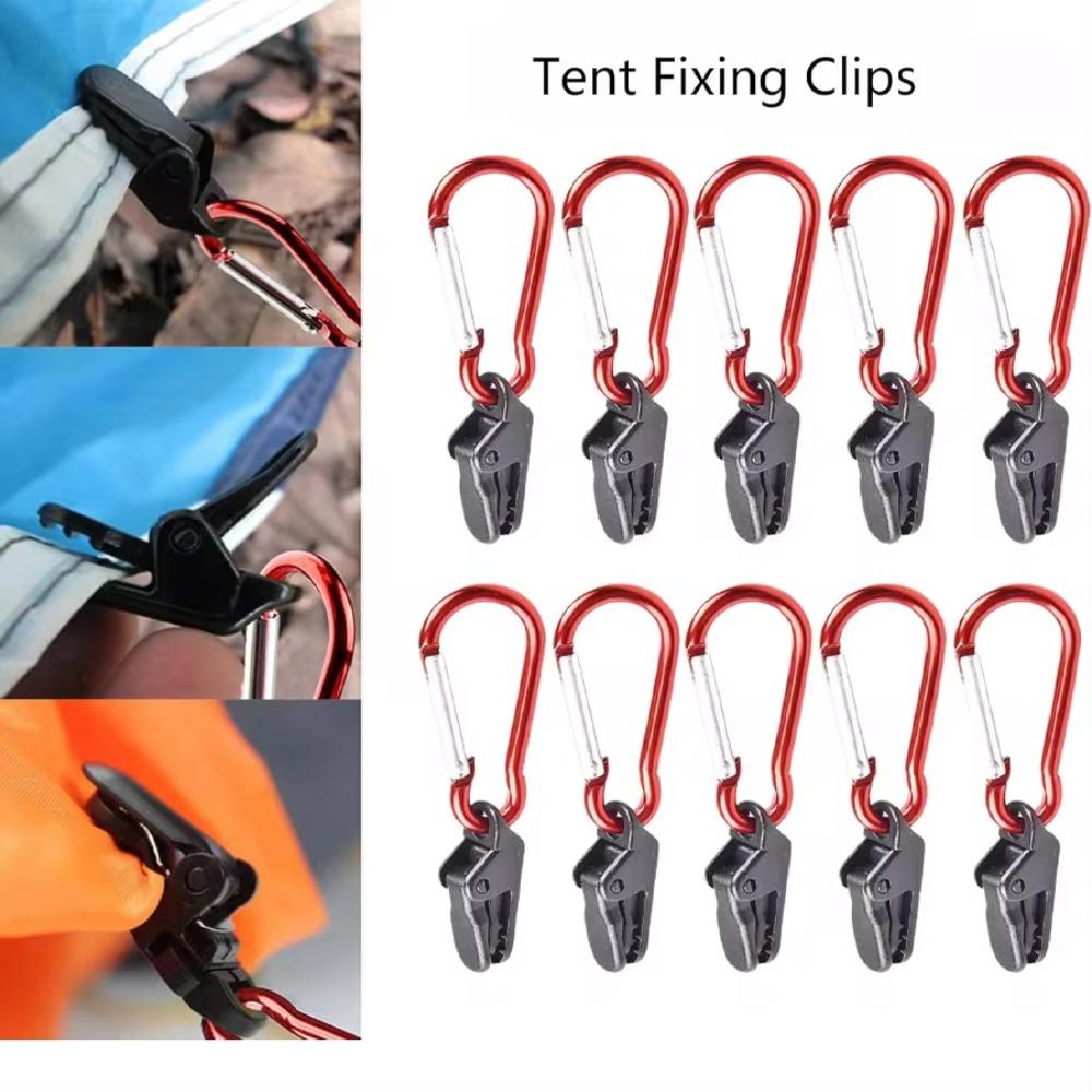 10pcs Hangers Clips Tarp Clips Camping Tent Clips Tent Snaps Tarp Awning Clamp  for Outdoor Camping
