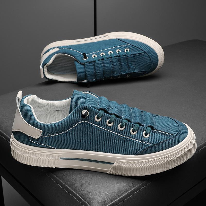 

Весенне-летние мужские дышащие легкие парусиновые студенческие туфли, модные универсальные спортивные туфли с низким верхом, удобные повседневные туфли 44