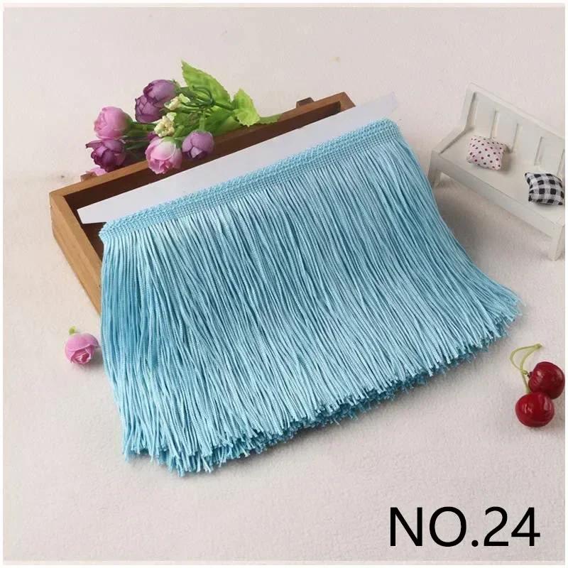 10M 10-30cm Meetee Fransar Tofsar Fransade Väskor Dekorativa Garner Fransar för Gardiner Kläder Spetsband Tygaccessoarer