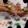 Cartoon Halloween Spider Bat Figurines Resin Craft 3D Micro Landscape Ghost House Statue DIY Cute Miniatures Pumpkin Ornaments