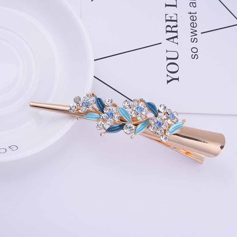 New Gorgeous Shiny Crystal Zircon Hairpin Sweet Lady Hairpin Duck Beak Hairpin High Quality Flower Tree Branch Hairpin