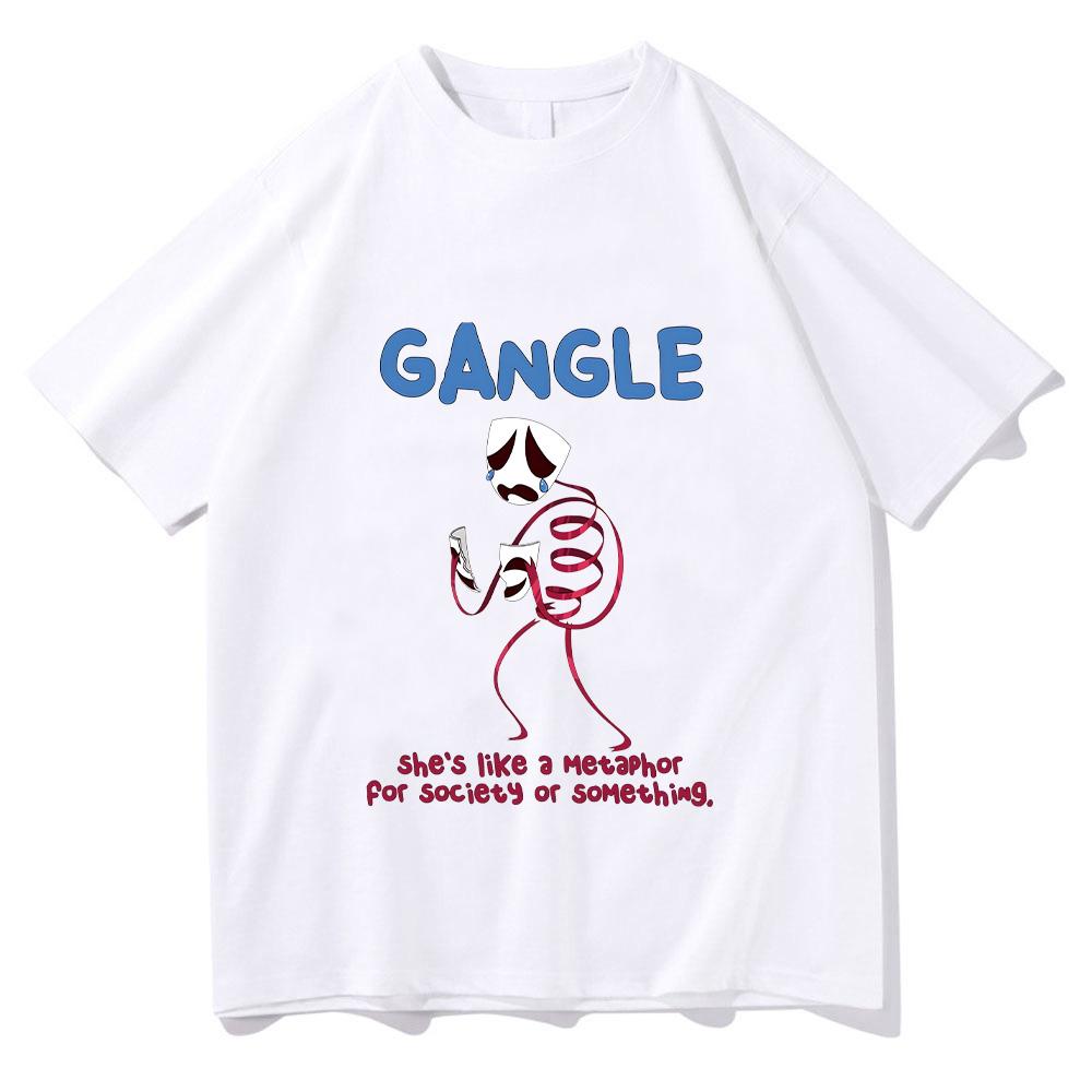 T-shirt con Stampa Cartoon GANGLE del Circo Digitale Harajuku Divertente Anime da Donna Uomo Abbigliamento in Cotone Girocollo Top Casual