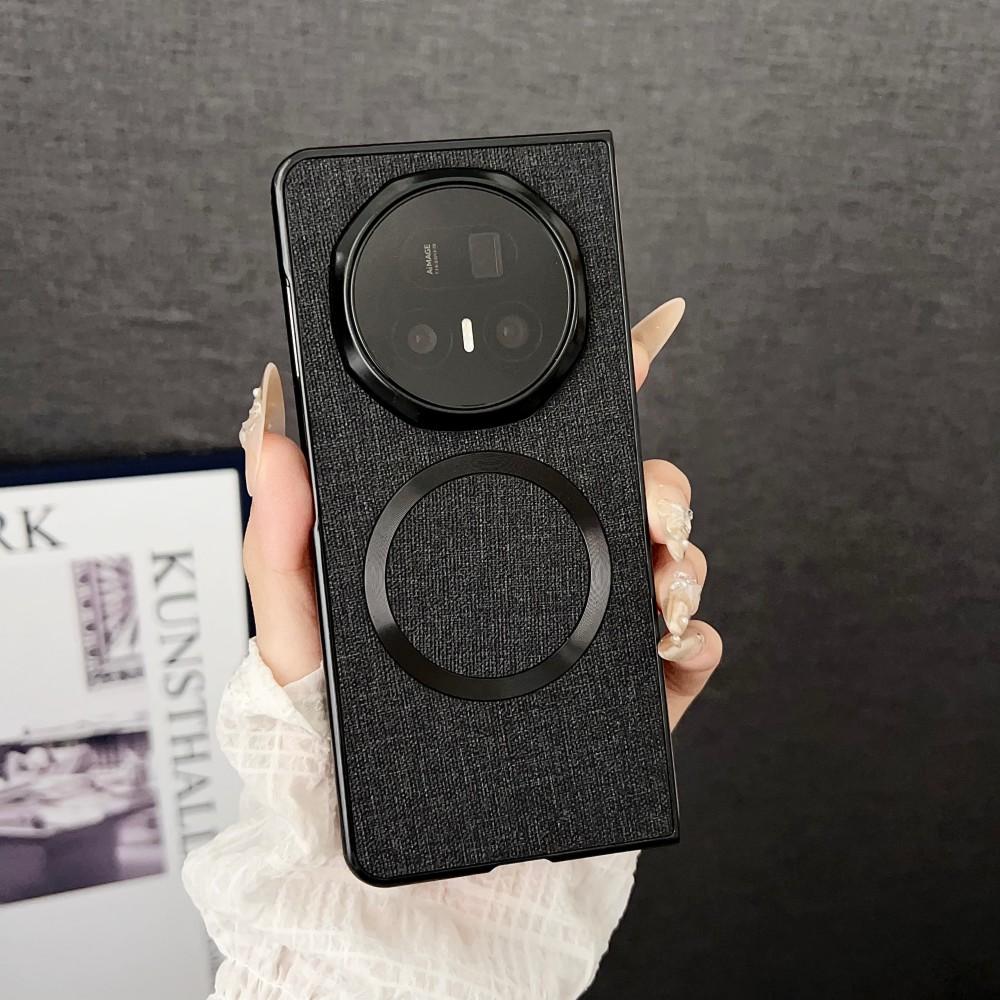 For Huawei Honor Magic V5 Case Luxury PU Cloth Magnetic Wireless Charging Protective Back Cover Case For Magic V5 V3 V 5 Shell