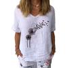 QICED Women's Fashion Casual Short Sleeve V Neck Blouses & Shirts