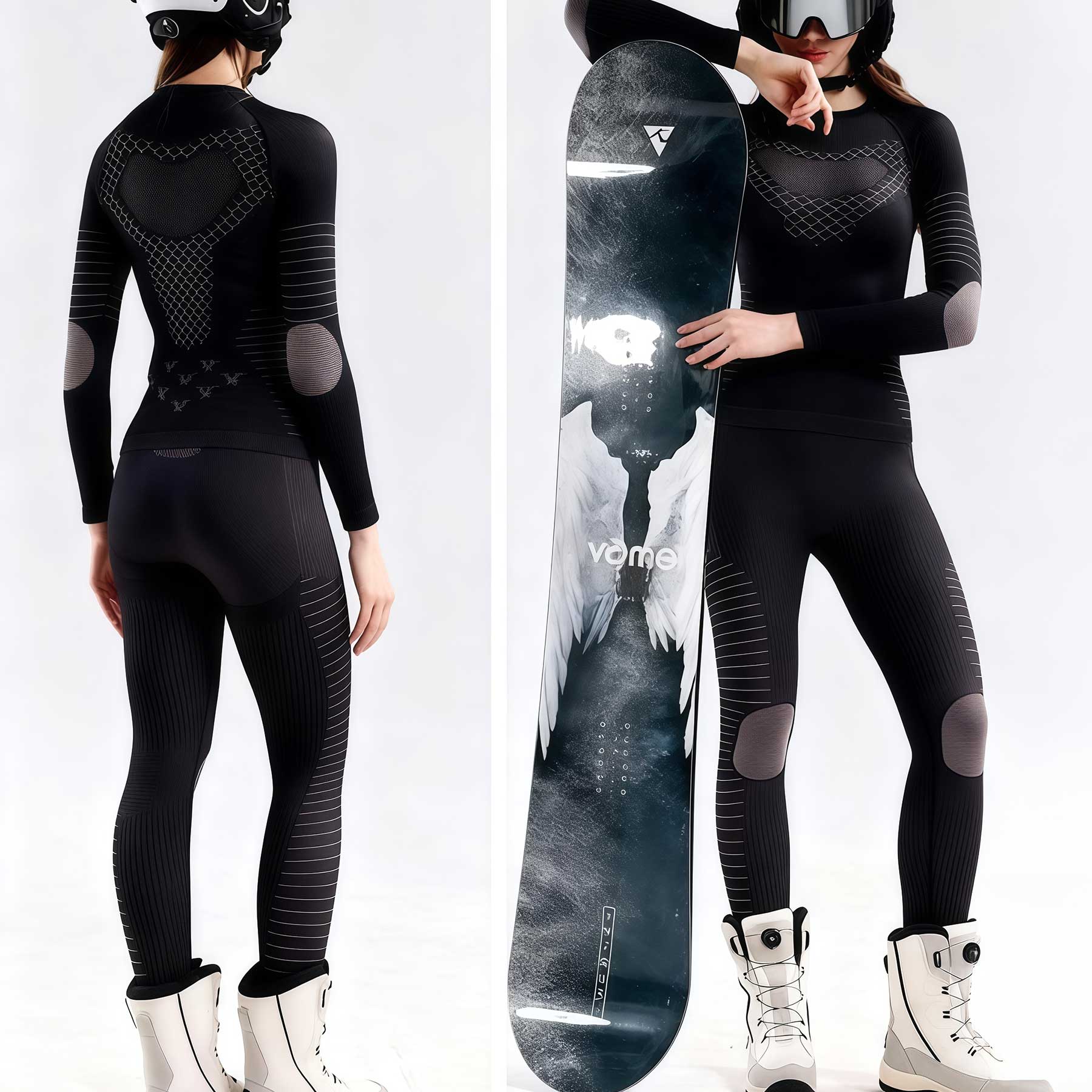 

Зимний женский рождественский и ко дню благодарения женский комплект спортивный теплый костюм с длинным рукавом, зимняя женская спортивная одежда, топы и брюки для холодной погоды. “S”、“M”、“L”、“XL” чёрный