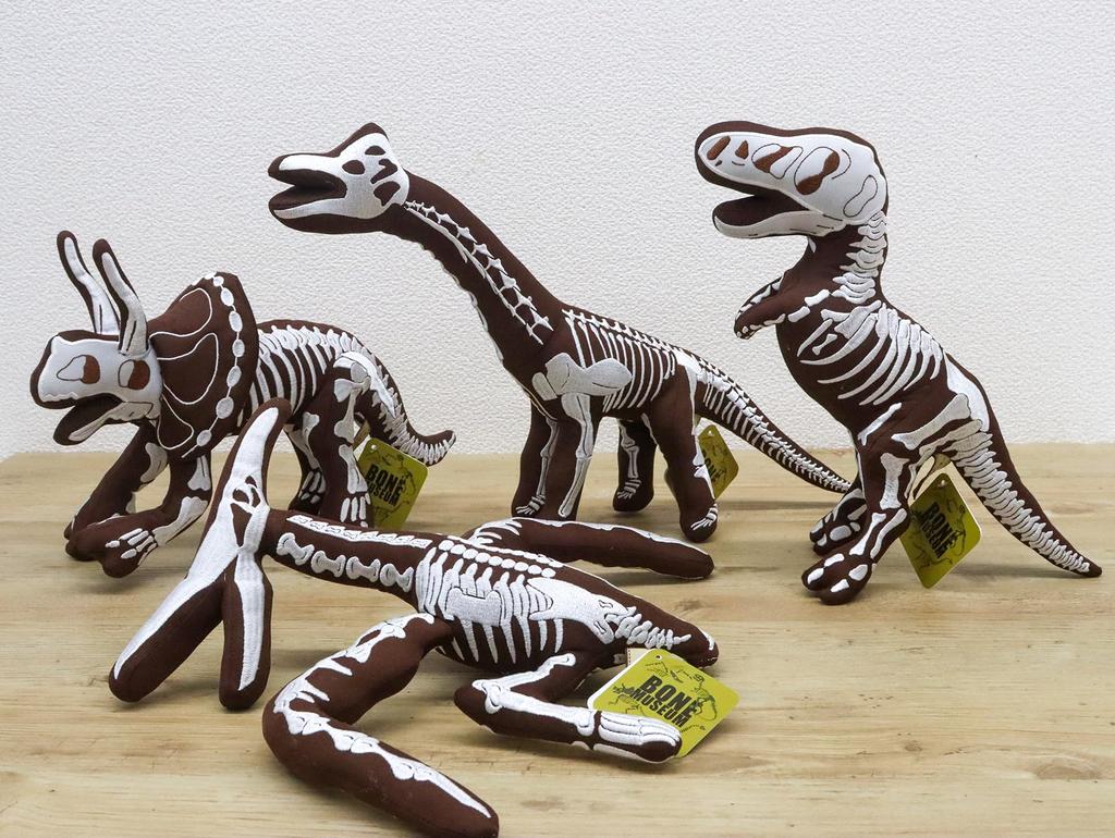 Takeoff Bone Museum Pteranodon Plush with Realistic Embroidered Bone Design Toy, Small,