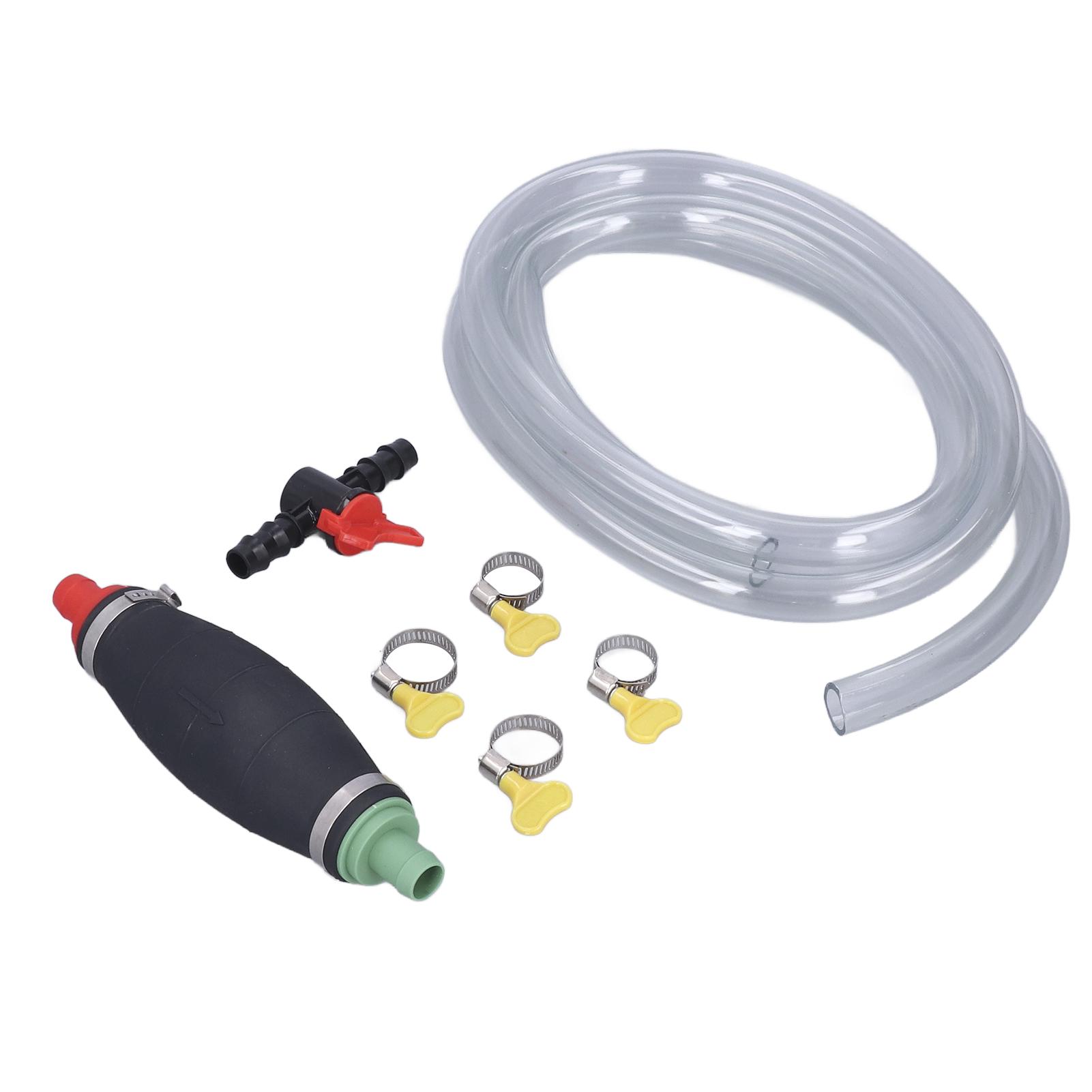 

0.6in Siphon Hand Pump Liquid Transfer 6.6ft Hose with Control Switch for Gasoline Fuel Water Oil