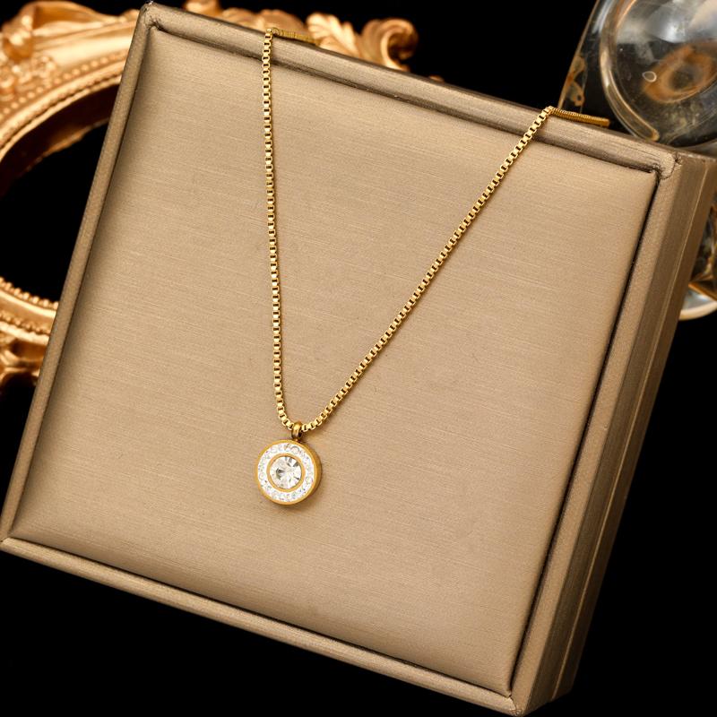 

EILIECK 316L нержавеющая сталь золото серебряный цвет капли воды кулон ожерелье для женщин мода водонепроницаемый цепочка на шею ювелирные изделия подарок