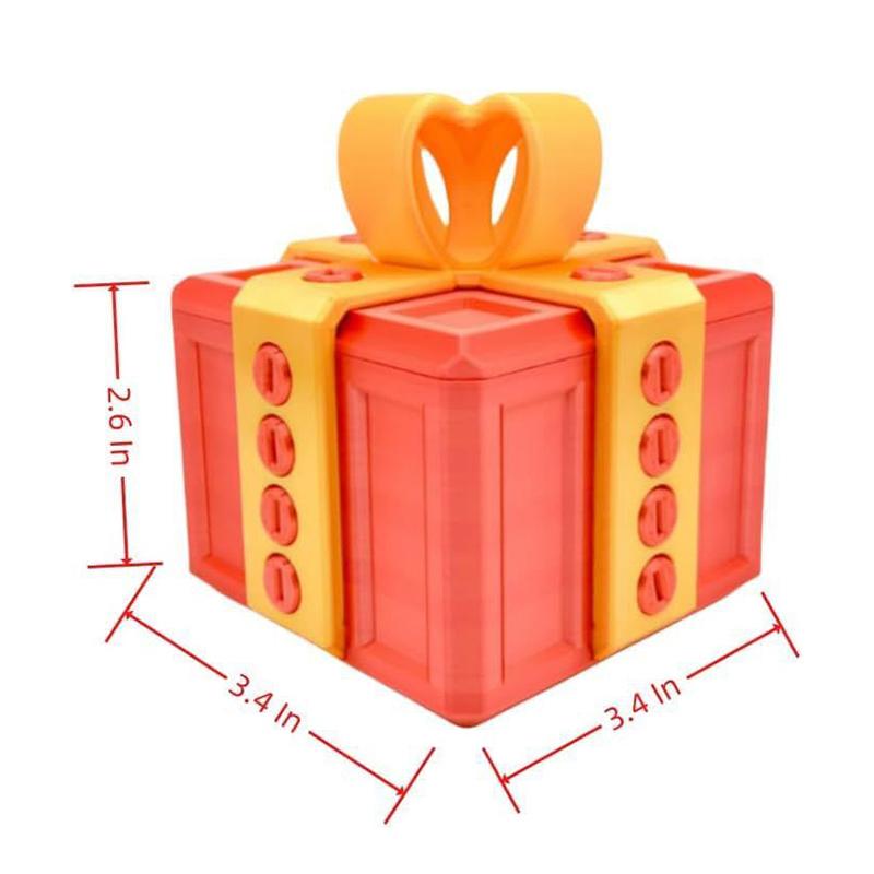 Cutie cadou enervantă cu șuruburi Cutii cadou enervante mari Cutie cu șuruburi farse Cutie cadou imprimată 3D Container pentru carduri de bani Cadou de Crăciun