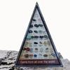 Miniatur Natürliche Kristallachat Edelsteine 36 Arten Kompakte Vitrine Enthalten Geeignet für Bildungszwecke