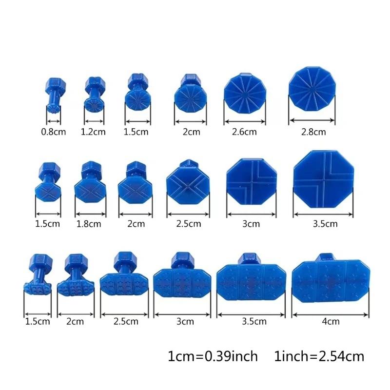 Car Body Sheet Metal Paintless Dent Plastic Puller Kit Auto Hail Pit Removal Repair Tools Hot Multiple Sizes Suction Cup Set