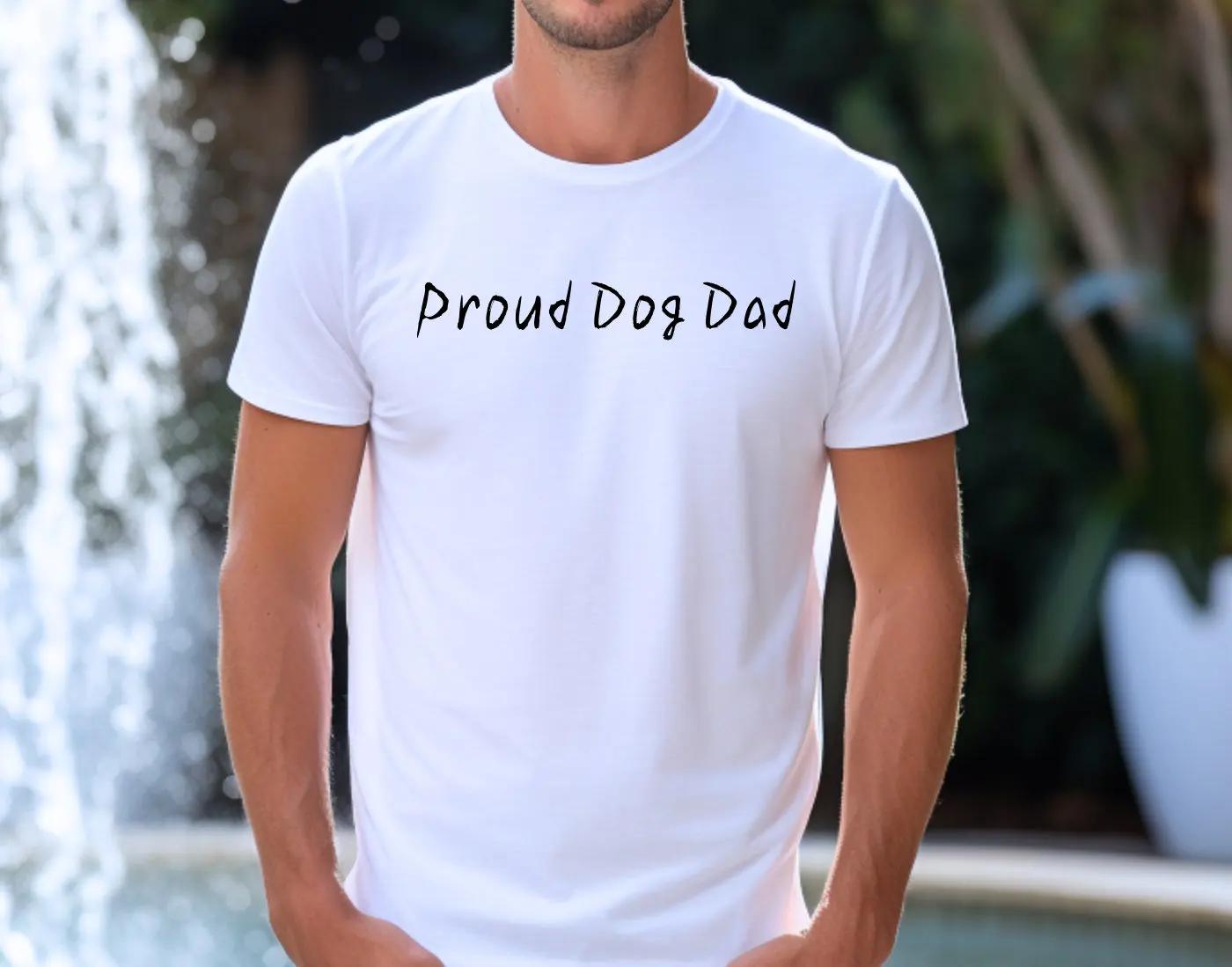 Proud Dog Dad T Shirt Cute Animal Parent Owner Animals Softstyle S разноцветный