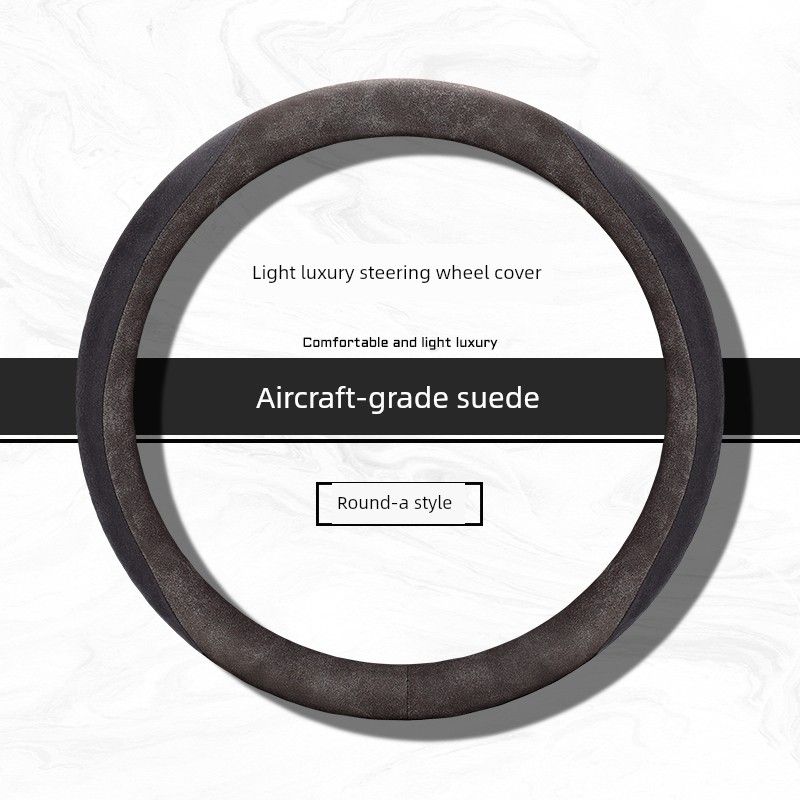 

Microfiber Leather Combined with Aviation-Grade Suede Is Not the Same as Suede, and Is Suitable for Car Steering Wheel Covers in Winter Type a [Round]