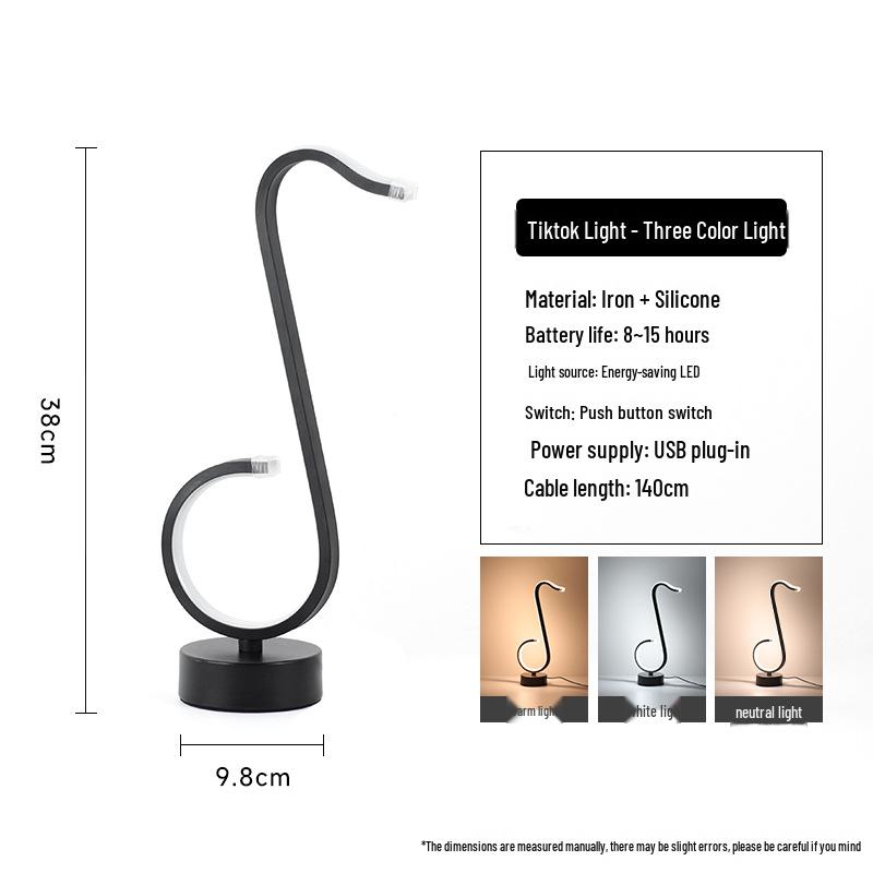 LED-Bartischlampe: Dekoratives Nachtlicht mit USB-Stecker – kreative Schreibtischlampe für klare Atmosphäre.